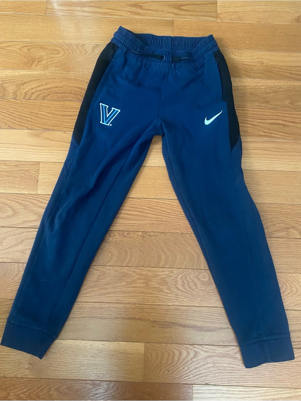 Nike Kids Navy and Black Joggers with Villanova 'V' and Swoosh Medium